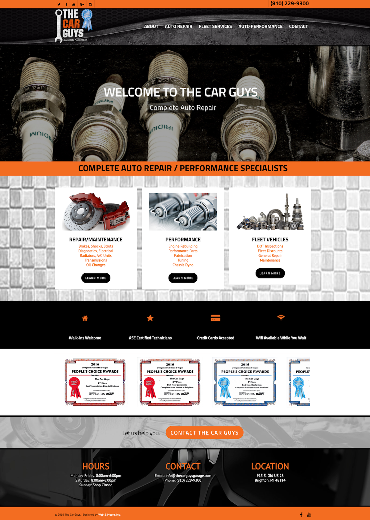 moore custom design on The Car Guys Garage Web Moore Inc